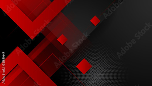 Red black abstract wavy presentation background. Vector illustration design for business presentation, banner, cover, web, flyer, card, poster, game, texture, slide, magazine, and powerpoint.