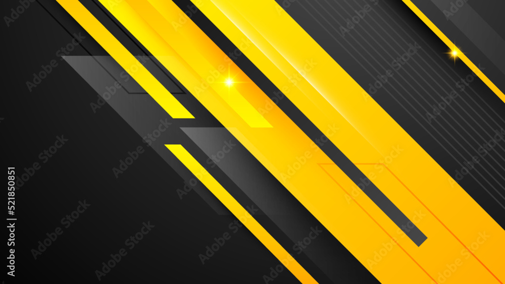 Black and yellow overlap background. Texture with dark metal pattern ...