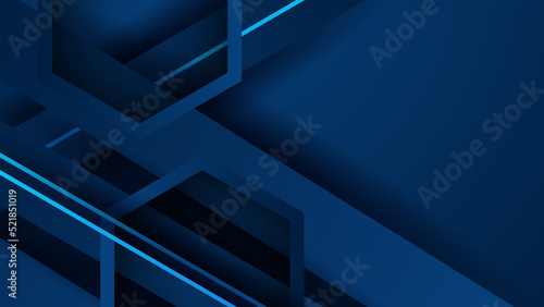 Abstract design with blue geometric background. Blue banner background. Vector abstract graphic design banner pattern background template.