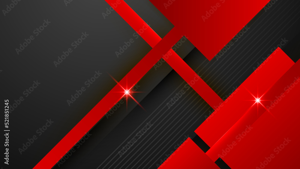 Abstract modern 3d red black background with lines arrow geometric overlap shape elements. Red Black Background. Abstract Banner. Vector illustration Abstract modern 3d red black background with lines arrow geometric overlap shape elements. Red Black Background. Abstract Banner. Vector illustration