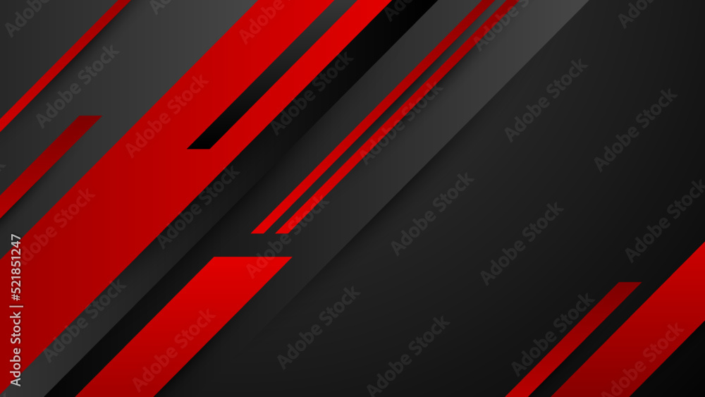 Abstract modern 3d red black background with lines arrow geometric