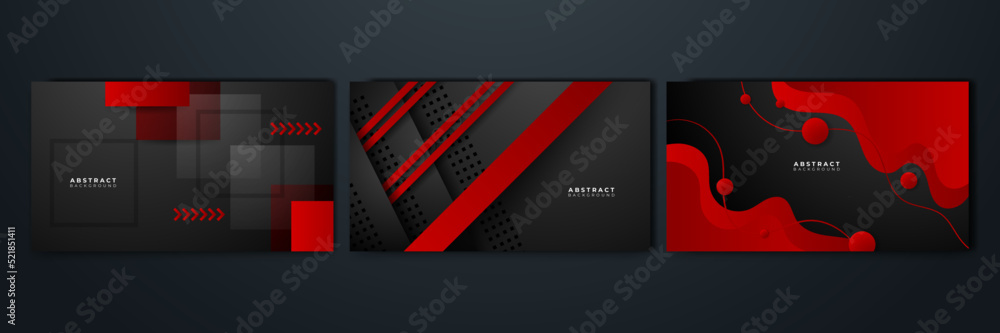 Abstract Metallic Red Black Background, Wallpaper, Frame, Layout. With Blank Space. Design Vector Modern Simple Premium.