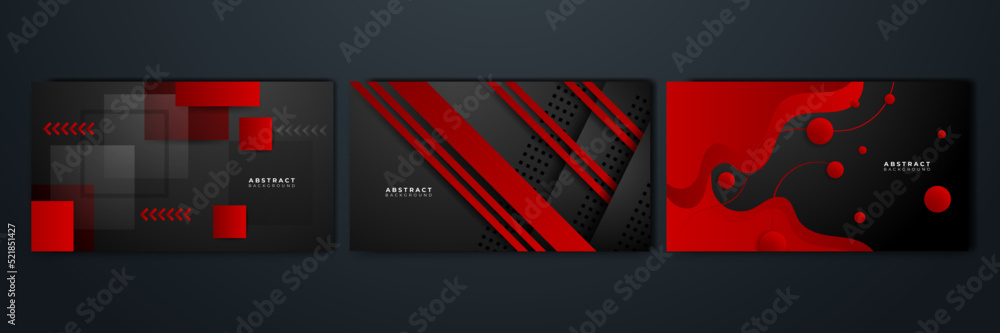 Fototapeta premium Abstract Metallic Red Black Background, Wallpaper, Frame, Layout. With Blank Space. Design Vector Modern Simple Premium.
