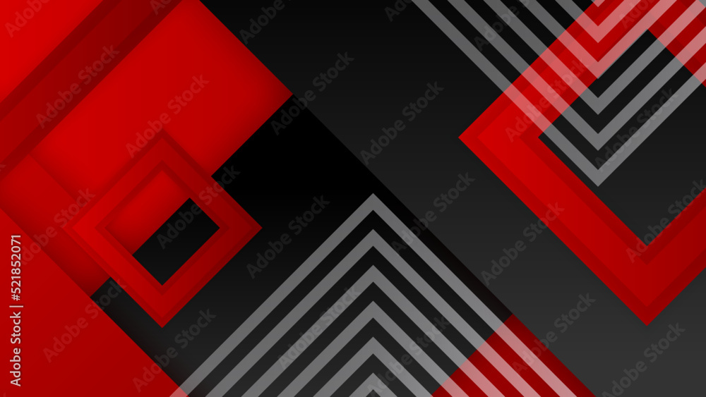 Abstract tech geometric red black background Abstract tech geometric red black background