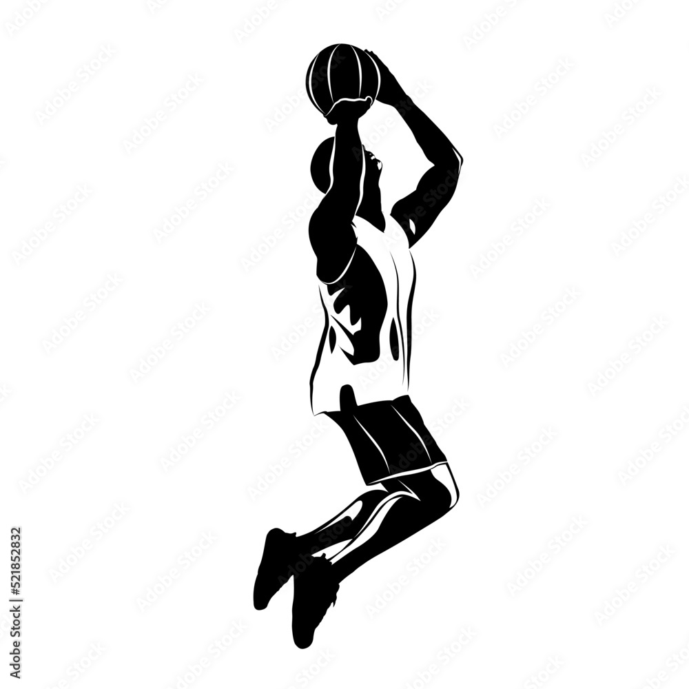 Basketball player silhouette Basketball player silhouette