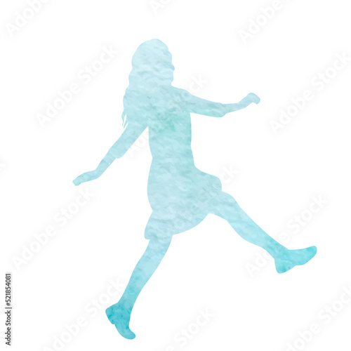 silhouette woman walking on white background isolated  vector