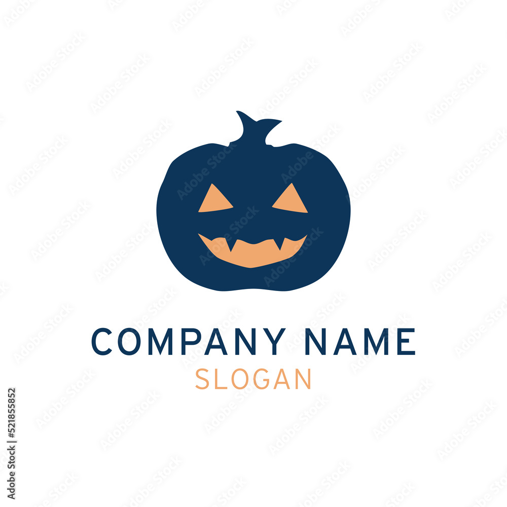 Halloween Horror Pumpkin Jack O Lantern Logo Design Idea Vector Template Halloween Horror Pumpkin Jack O Lantern Logo Design Idea Vector Template