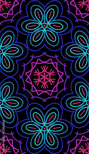 seamless ornament geometric floral tile