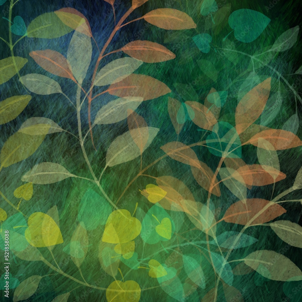 floral ornament background, autumn leaves floral ornament background, autumn leaves