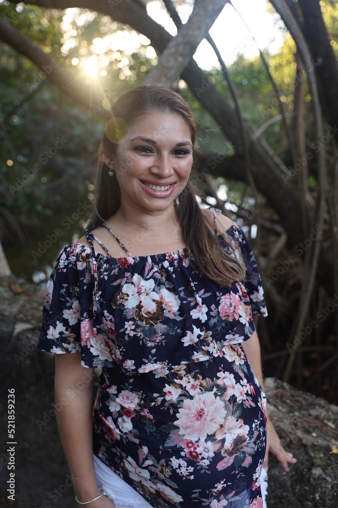 Miami, Florida / United States – December 31, 2021: Maternity Photoshoot in a Park Miami, Florida / United States – December 31, 2021: Maternity Photoshoot in a Park