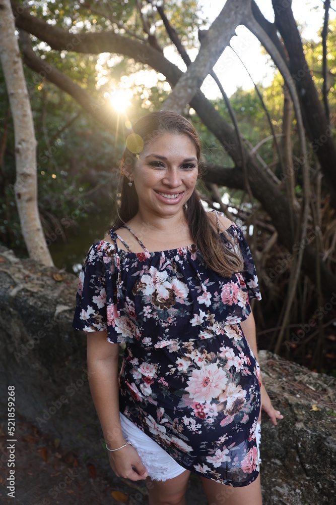 Miami, Florida / United States – December 31, 2021: Maternity Photoshoot in a Park Miami, Florida / United States – December 31, 2021: Maternity Photoshoot in a Park
