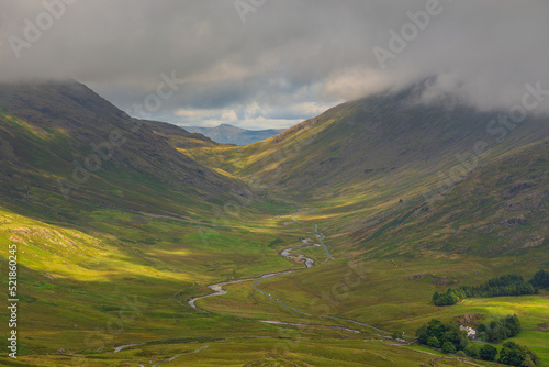 View of the Hardknott Pass, Cumbria, England. photo