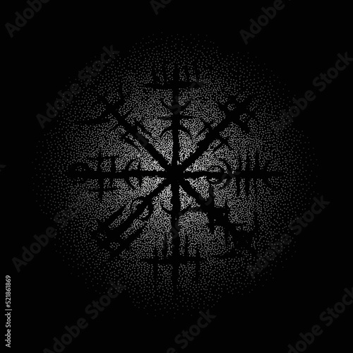 Viking black abstract runes background