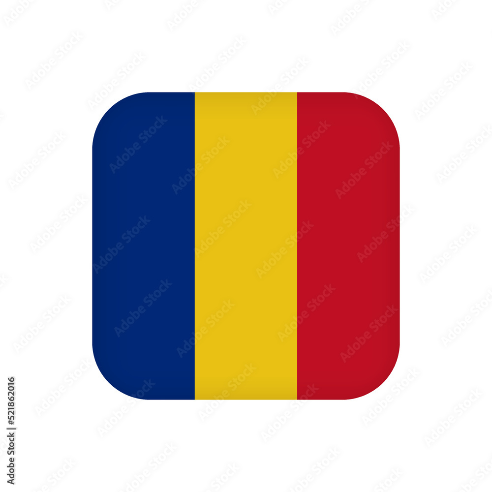 Fototapeta premium Romania flag, official colors. Vector illustration.