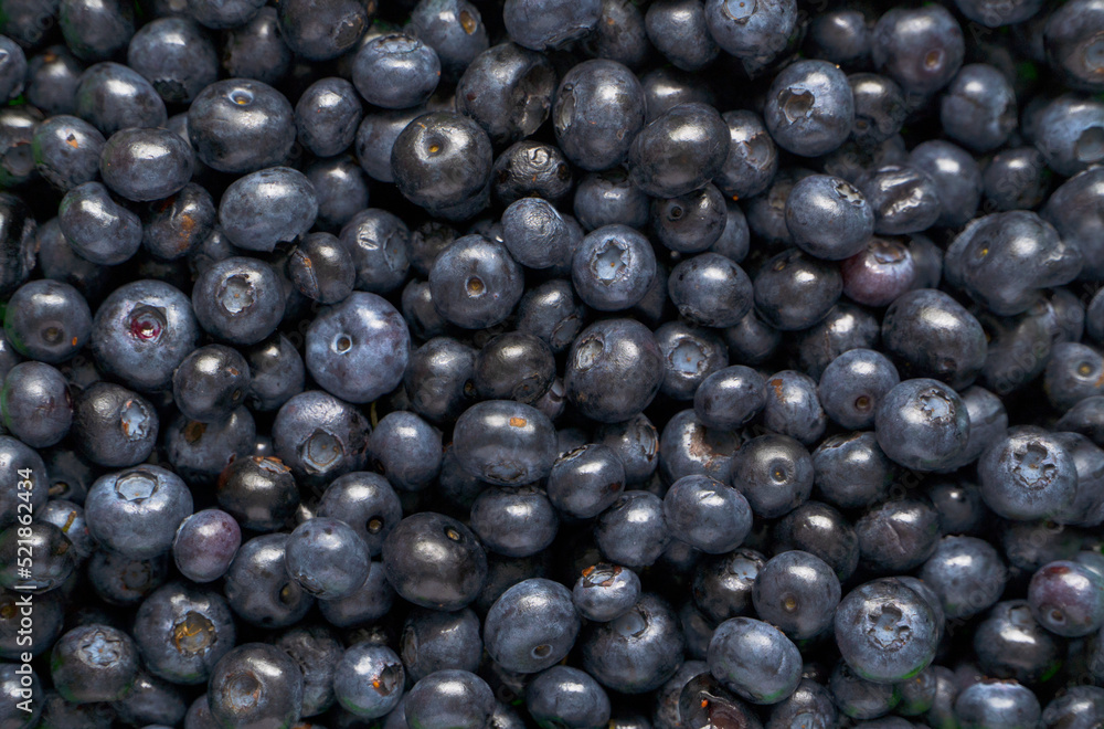 Background of fresh and juicy blueberries.Seasonal products.