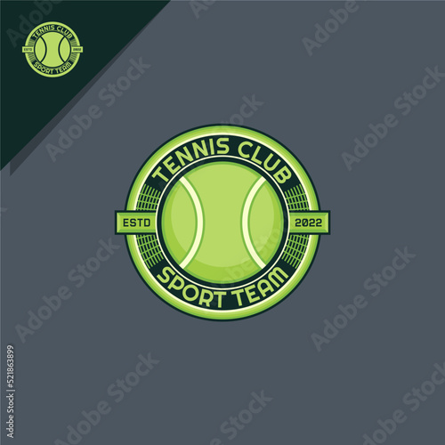 tennis ball illustration. for emblem logo
