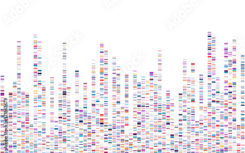 Dna test infographic. Genome sequence map.