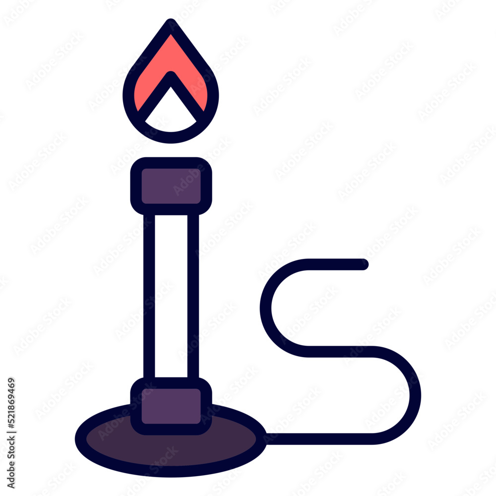 Bunsen burner icon Stock Vector | Adobe Stock