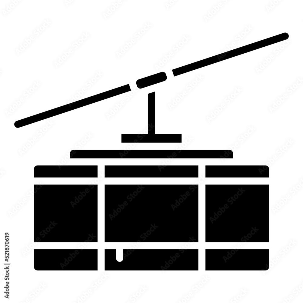 Fototapeta premium Aerial tramway icon