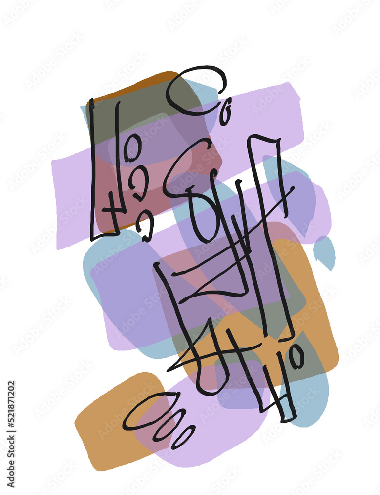 Abstract image for printing -- digital painting - arts background