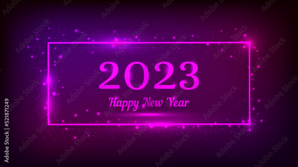 2023 Happy New Year neon background 2023 Happy New Year neon background