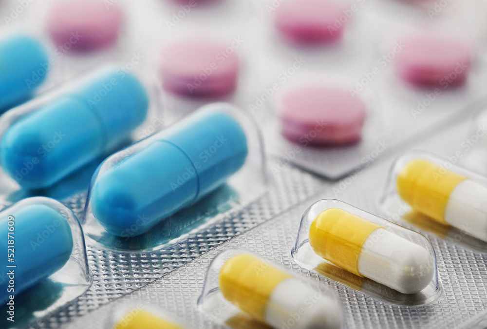 Pills in plastic package. Concept of healthcare and medicine. Pills in plastic package. Concept of healthcare and medicine.