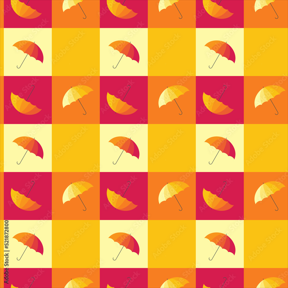 Colorful umbrella seamless pattern