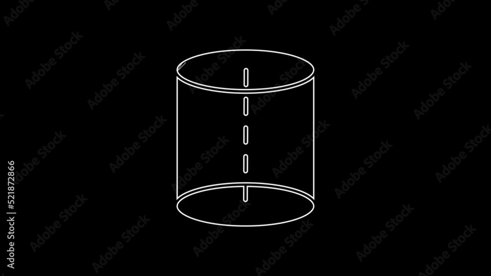 White line Geometric figure icon isolated on black background. Abstract shape. Geometric ornament. 4K Video motion graphic animation White line Geometric figure icon isolated on black background. Abstract shape. Geometric ornament. 4K Video motion graphic animation