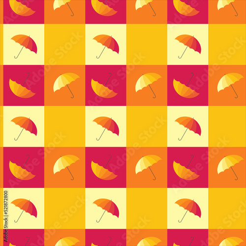 Colorful umbrella seamless pattern