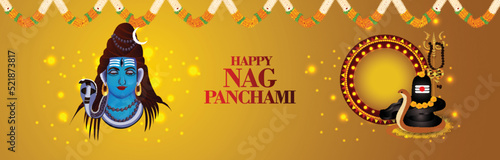 Foto Illustration of nag panchami celebration background