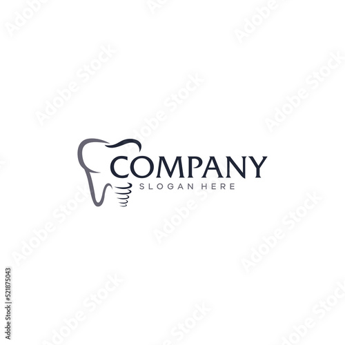 implant dental logo icon vector template