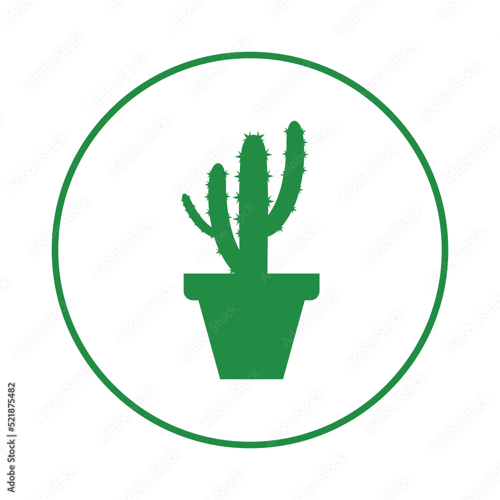 Nature potted cactus top icon | Green Vector illustration | Nature potted cactus top icon | Green Vector illustration |
