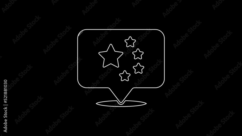 White line China flag icon isolated on black background. 4K Video motion graphic animation White line China flag icon isolated on black background. 4K Video motion graphic animation