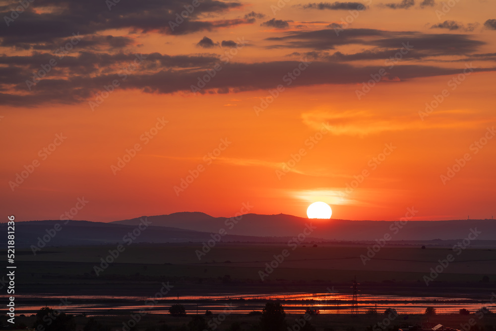 Zachód słońca w Bułgarii - obrazy, fototapety, plakaty 