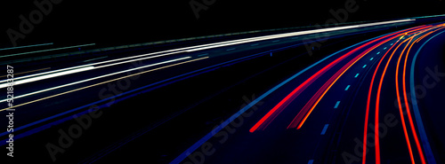 lights of cars with night. long exposure © Remigiusz