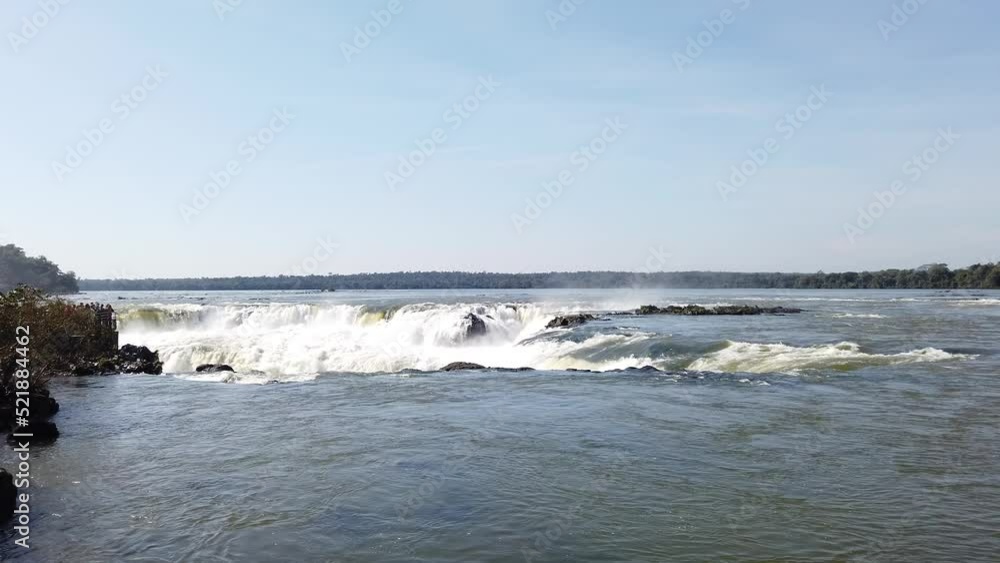 Iguazu Falls natural border between Brazil and Argentina