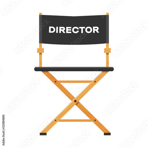 Director's chair. Vector illustration in a fashionable flat style, isolated on a white background.