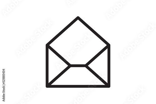 Mail icon vector sign. Letter envelope symbol. Message send to address illustration.