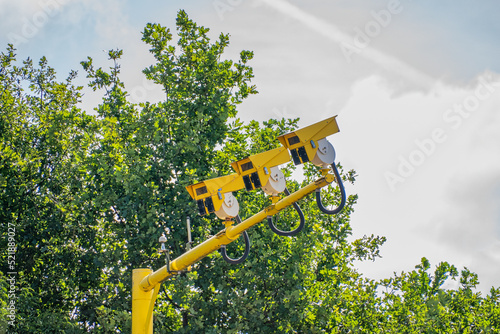 Average speed cameras in operation on a Motorway