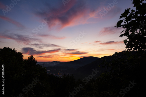 Color in the Sky above Gatlinburg Tennessee