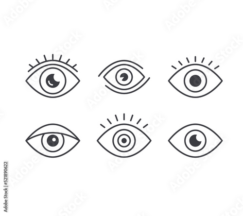 Eyes. Eye with eyelashes. Vector illustration