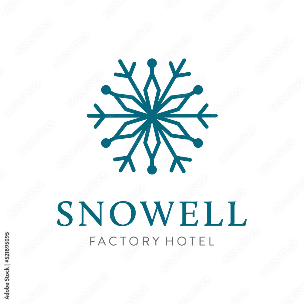 Snow logo for hotel and travel business Snow logo for hotel and travel business