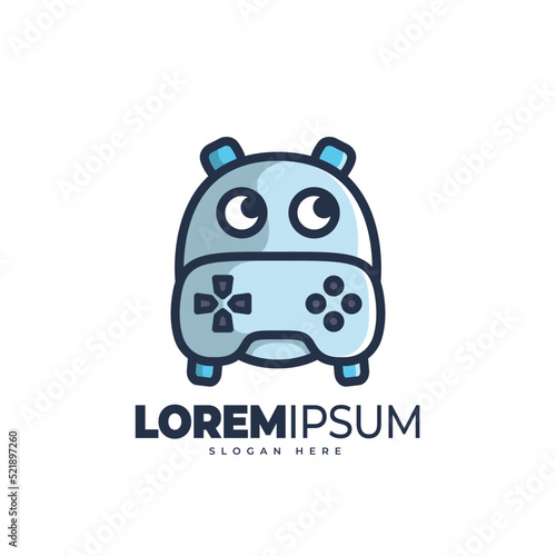 Hippo gaming logo template