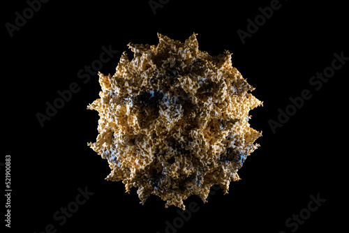 Polio virus medical illustration, poliovirus disease