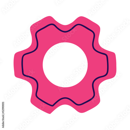 pink gear cog setting