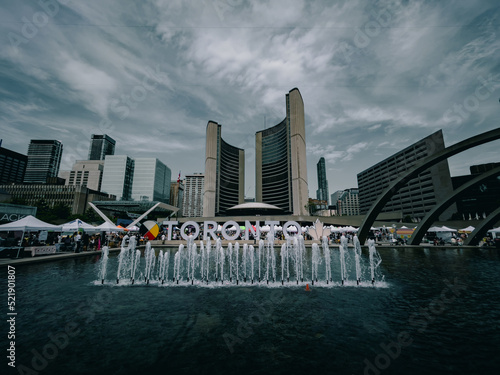 city hall at nathan phillip square in downtown Toronto photo