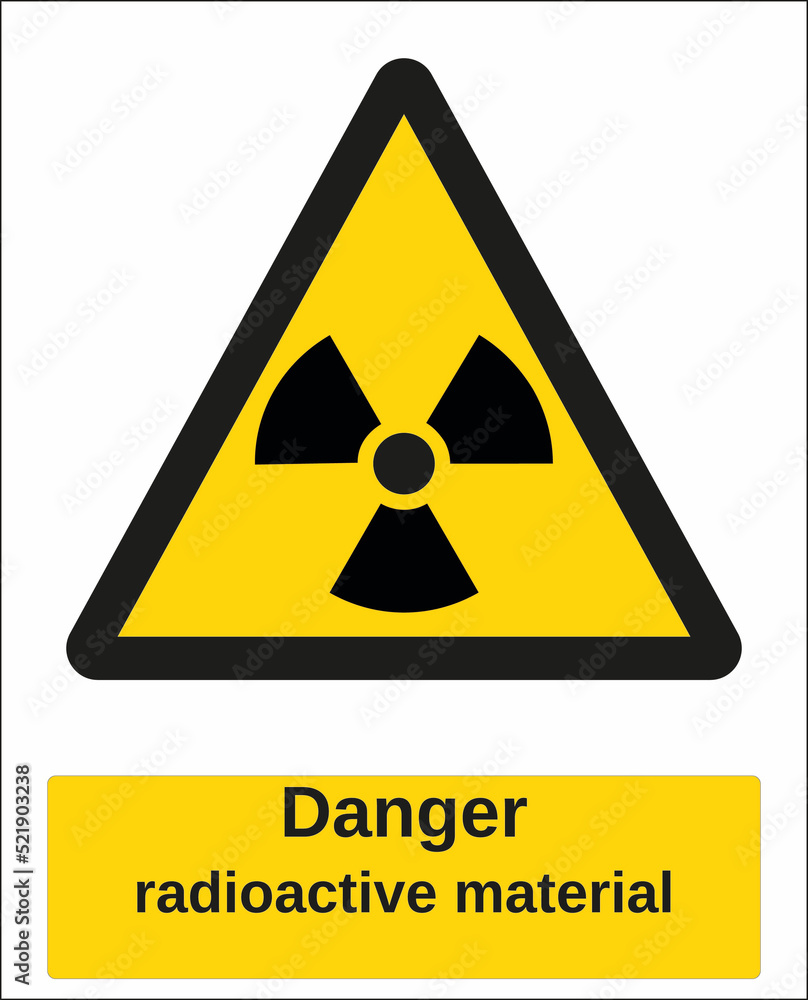hazard warning sign radioactive material hazard warning sign radioactive material