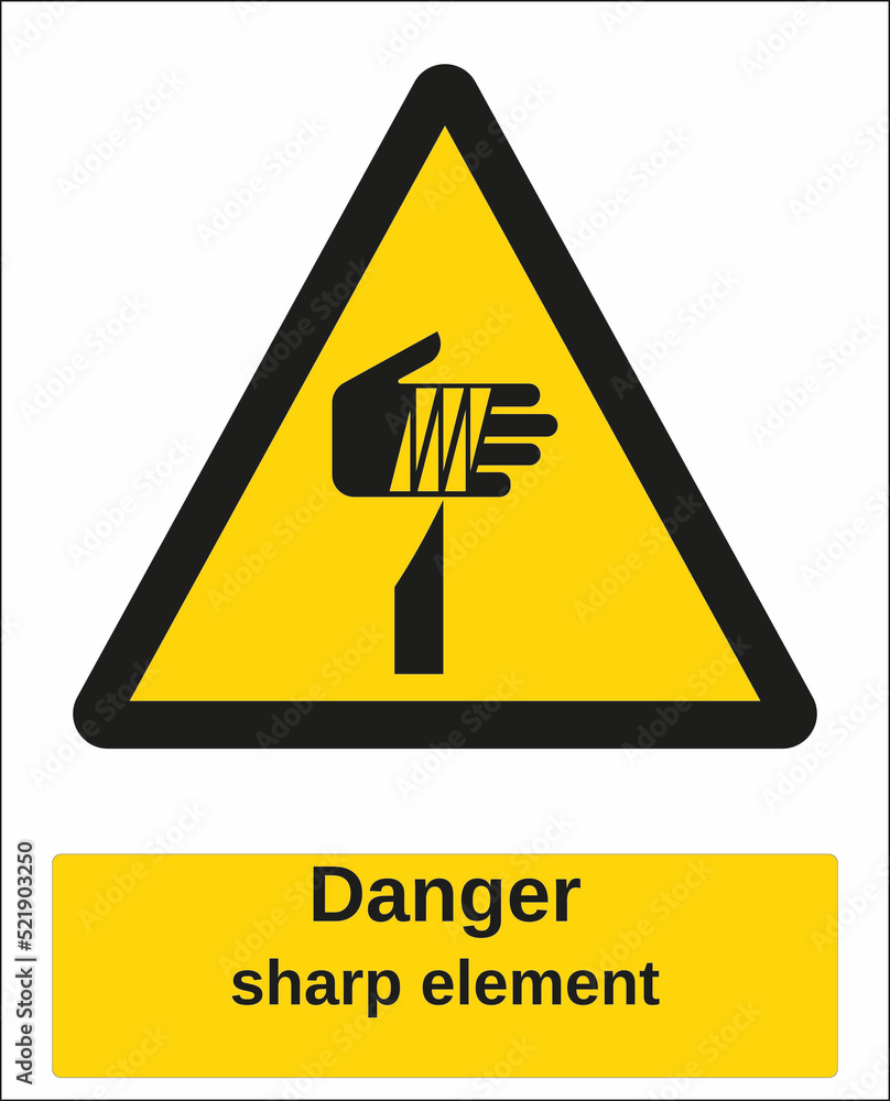 hazard warning sign shar element hazard warning sign shar element