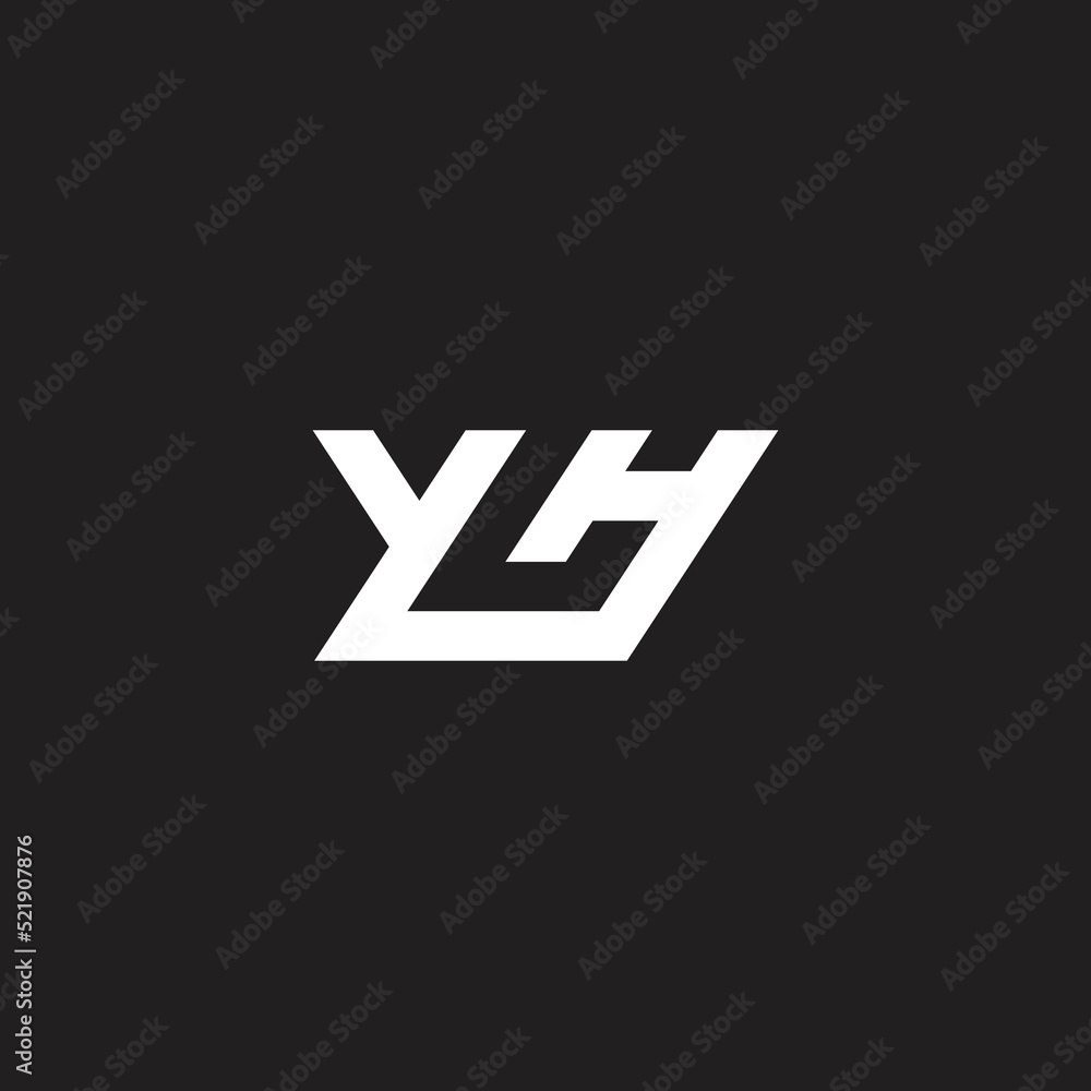 letter yh simple geometric logo vector letter yh simple geometric logo vector