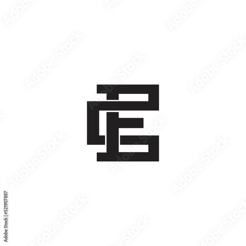 letter ce linked overlap logo vector